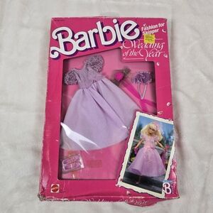 VINTAGE 1991 WEDDING OF THE YEAR SKIPPER BRIDESMAID DRESS BARBIE MATTEL
